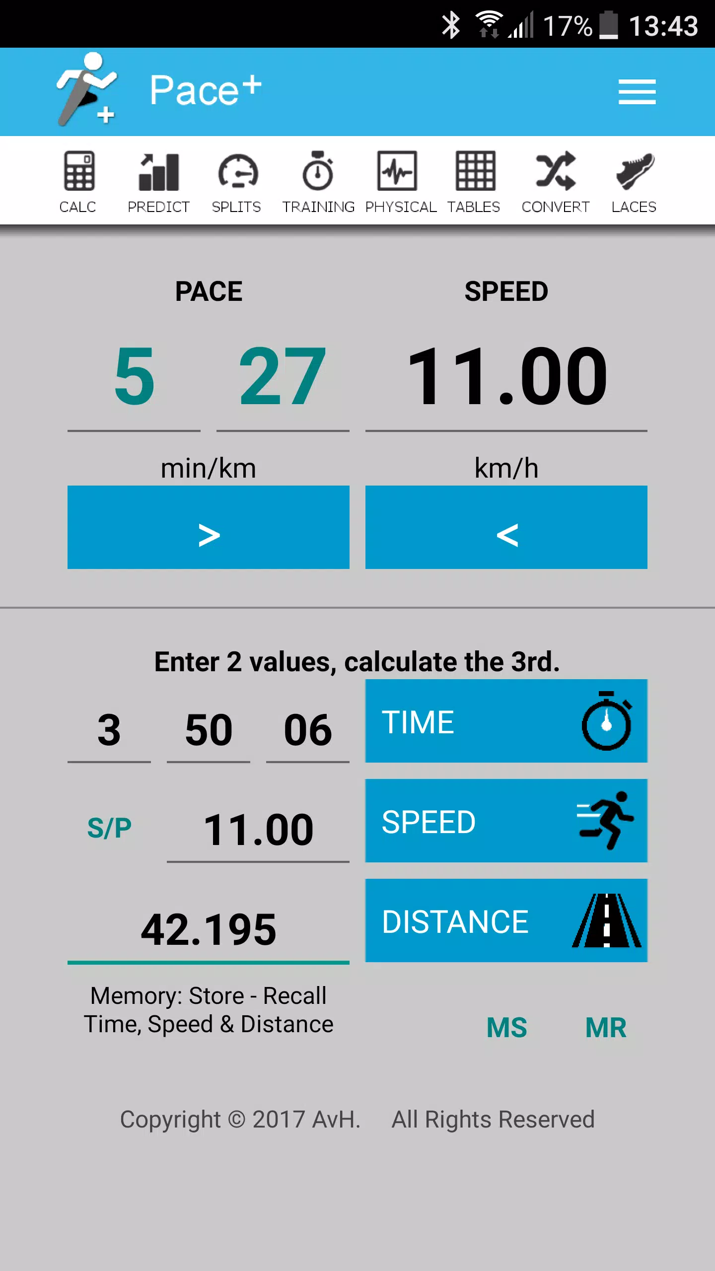 Training Pace Calculator