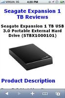External Hard Drive 1TB Review Plakat