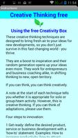 Creative Thinking Box Free capture d'écran 2