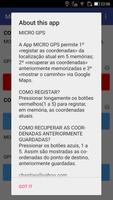 Micro GPS screenshot 2