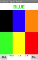 Color Quiz - Optical illusions Affiche