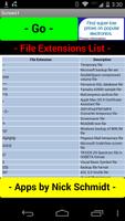 Complete File Extensions List Affiche