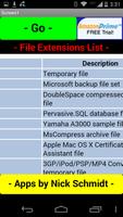 Complete File Extensions List capture d'écran 1
