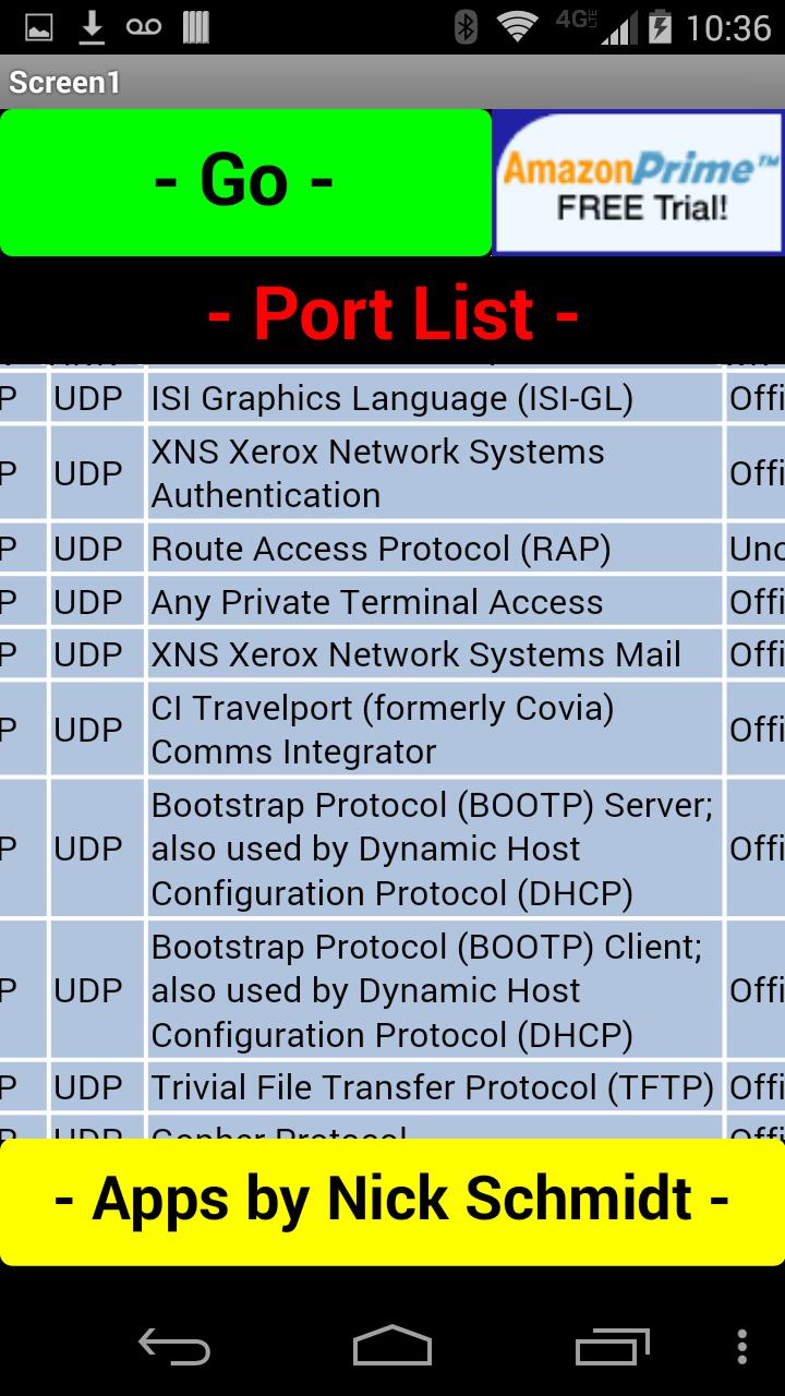 Port list. TCP udp Port. Udp Port 30001.