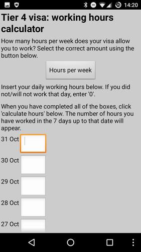 Tier 4 Work Hours calculator APK for Android Download