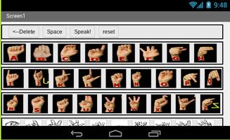 Type and Speak Sign Language Keyboard ポスター