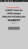 پوستر UPSR English Vocab Numbers