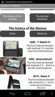 History of Android syot layar 1