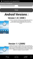 برنامه‌نما History of Android عکس از صفحه