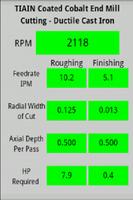 Feeds & Speeds for Milling Ekran Görüntüsü 1