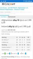 Live Score IPL T20 ODI Test capture d'écran 1