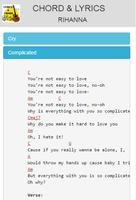 Chords and Lyrics Rihanna Song captura de pantalla 2