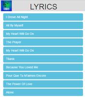 Celine Dion Song Lyrics syot layar 3