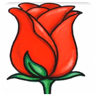 How to draw a realistic rose أيقونة
