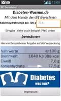 Diabetes BE berechnen als App Affiche