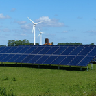 Wind Turbine and Solar Panel icône