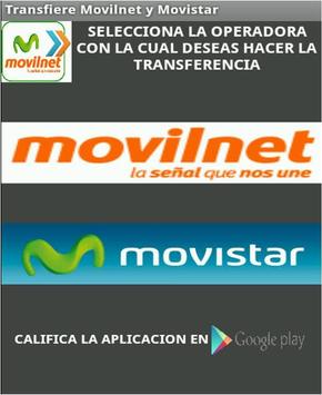Transfiere MOVILNET Y MOVISTAR poster