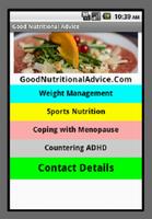 Good Nutritional Advice Poster