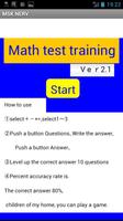 Math test training poster