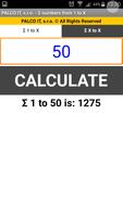 Σ numbers from 1 to X and Σ numbers from X to X پوسٹر