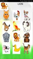動物の音、子供たちのゲーム ポスター