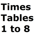 Time Tables 1 to 8 ikon