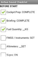 Airbus Sound Checklist poster