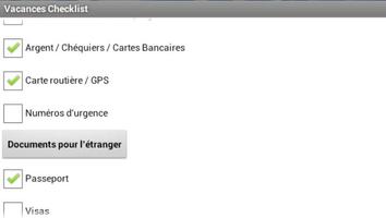 Vacances Checklist screenshot 1