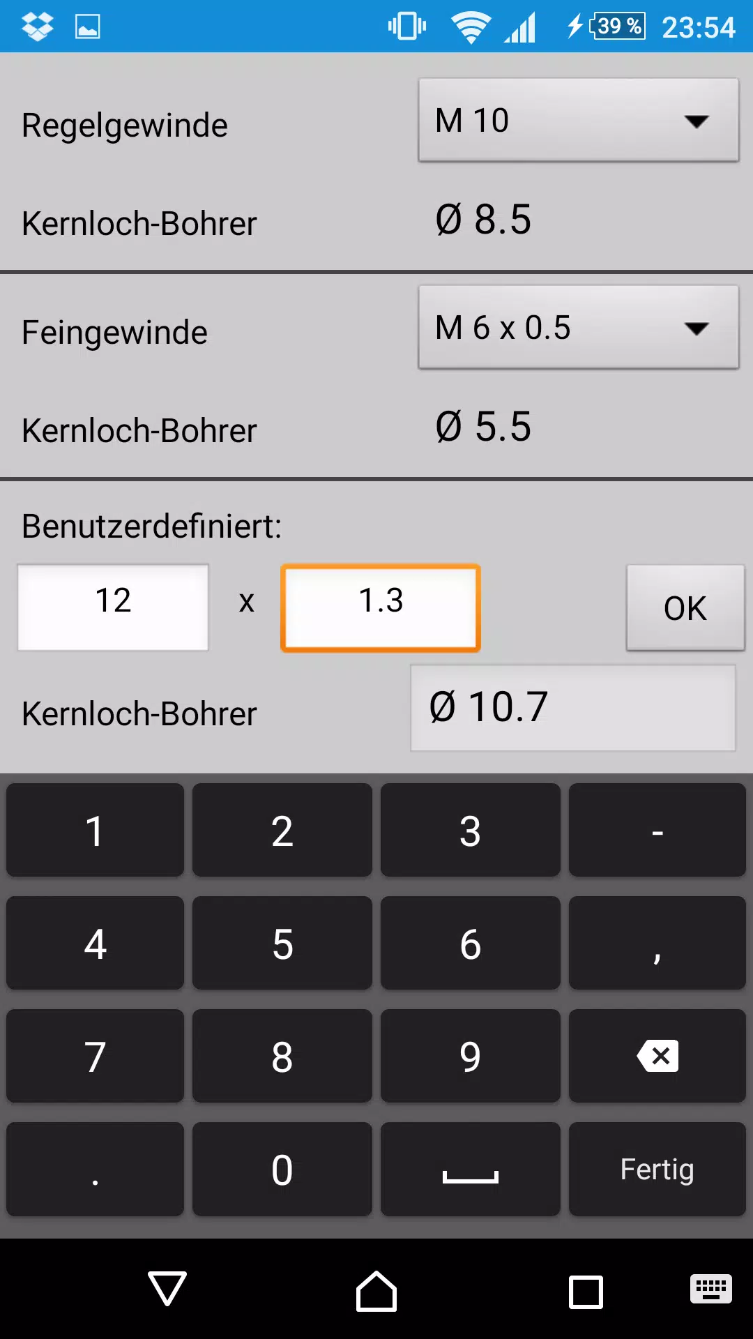 Gewinde Kernloch APK for Android Download