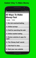 40 Ways To Make Money FAST Affiche