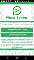 Whats Sender - Descobrir e abrir contato WhatsApp स्क्रीनशॉट 1