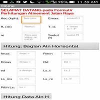 Perhitungan Geometrik Jalan Raya capture d'écran 1