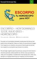 Horóscopo ESCORPIO Hoy Ekran Görüntüsü 1