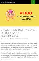 Horóscopo VIRGO Hoy پوسٹر