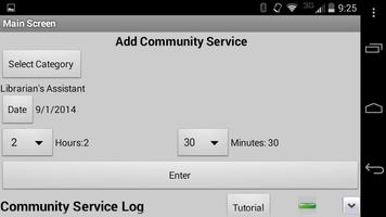 Community Service Tracker captura de pantalla 1