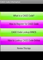 My CAGE Code Affiche