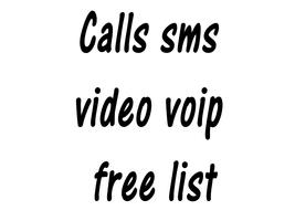 Calls sms video voip free list Affiche