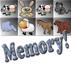 Cartoon animal memory icône