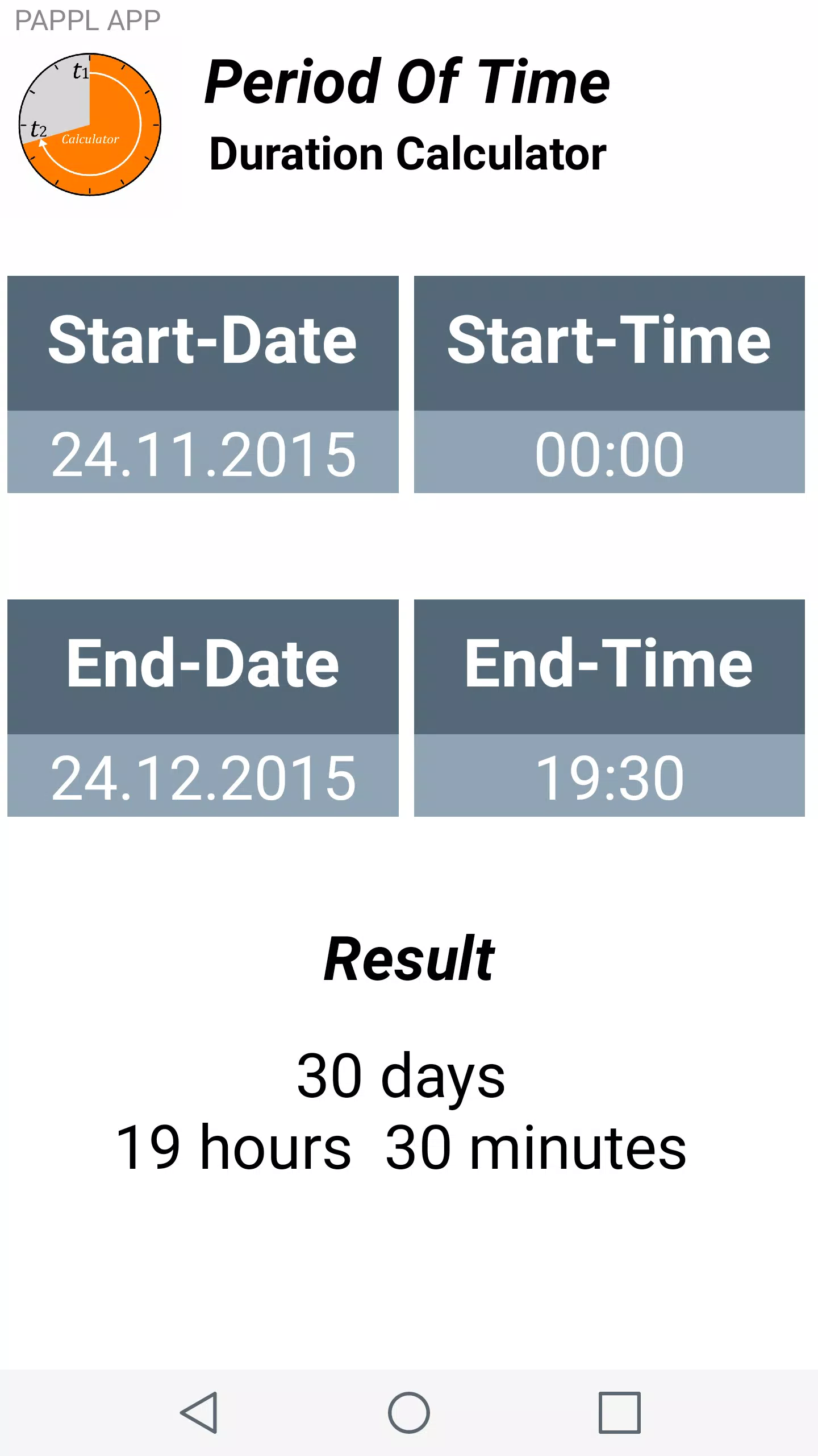 Period Of Time Calculator APK for Android Download