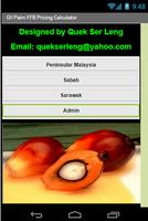 Oil Palm FFB Pricing Calc Affiche