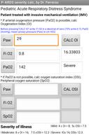 Pediatric acute respiratory distress syndrome calc screenshot 2