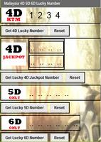 Jackpot 4D 5D 6D Lucky Numbers Poster