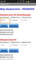 Ubezpieczenia - ORGANIZER screenshot 1