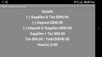 TMAT Sales Calculator capture d'écran 3
