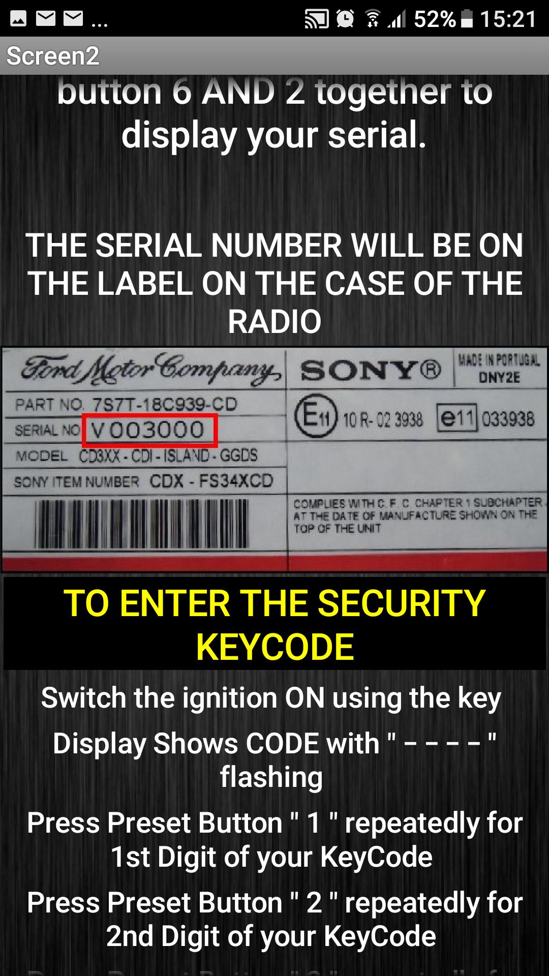 V-Serial Radio Code Decoder for Android - APK Download