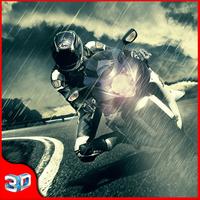 Poster 3D motorcycle: traffic rider