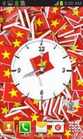 Vietnam Flag Theme Clock Screenshot 2