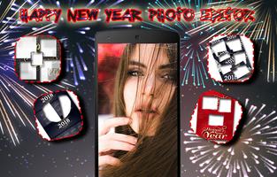 New Year Photo Editor - Happy New Year 2018 Frames syot layar 1