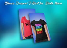 Woman Designed T-Shirt Photo Suit постер