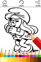 پوستر Drawing app for Smurfs Fans